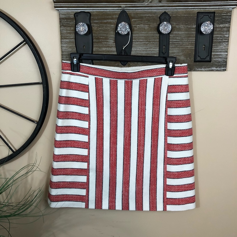 BROOKS BROTHER Striped Boucle Skirt